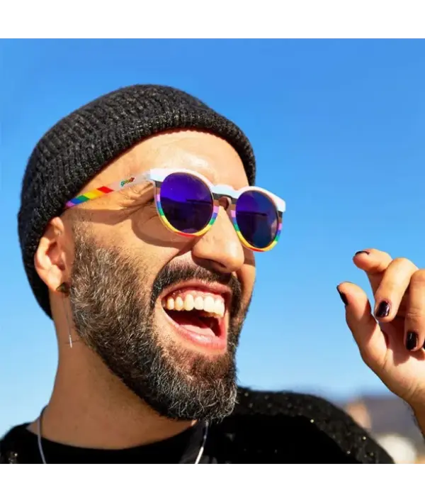 goodr Circle G Sunglasses - Gay Pride Polarized Aviators