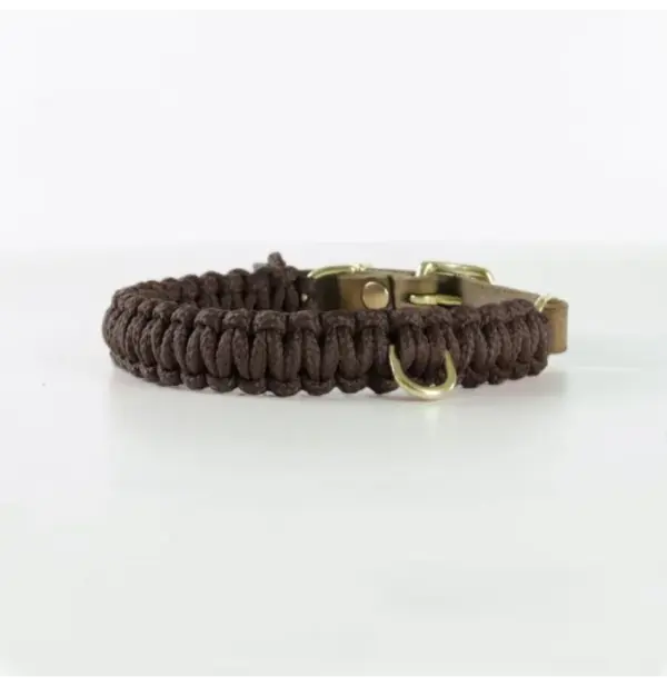 Molly And Stitch Chocolate Leather Dog Collar – Soft & Adjustable - Image 2