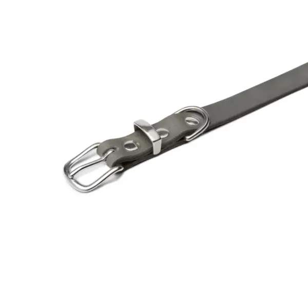 Molly And Stitch Butter Leather Dog Collar Timeless Grey - Image 2