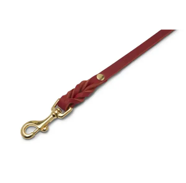 Adjustable Leather Dog Leash - Sahara Cognac by Molly And Stitch - Image 2