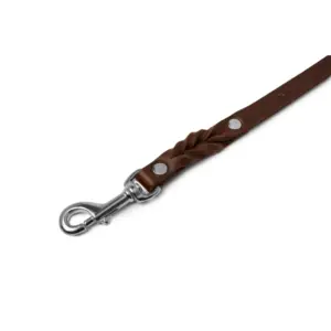 Adjustable Leather Dog Leash - Butter Soft Grey - Molly And Stitch