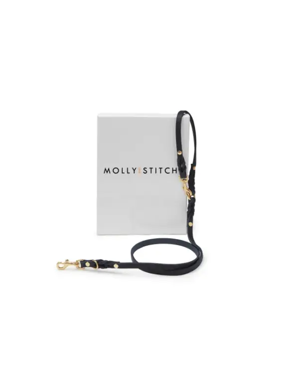 Molly And Stitch Adjustable Navy Blue Leather Dog Leash 2-Pack - Image 2