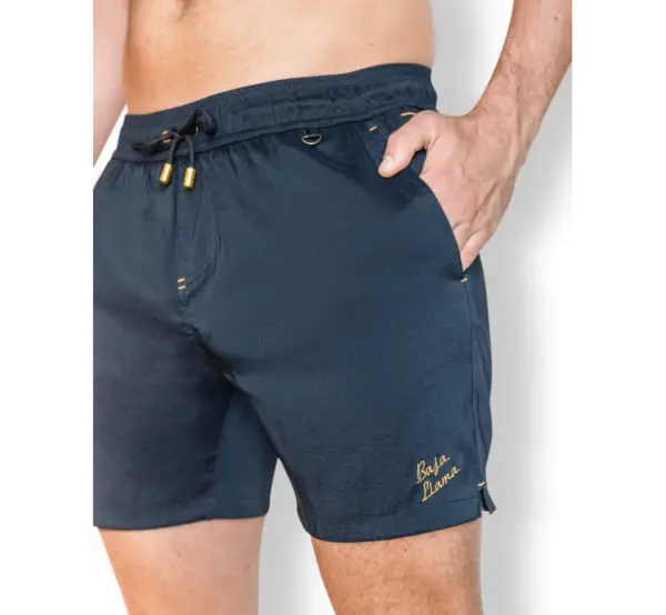 Men's Black Stretch Swim Trunks Bajallama Fort Knox - Image 2