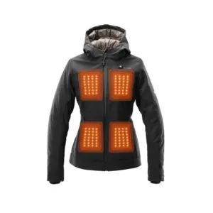 Kelvin Coats Womens Heated Jacket - Black Winter Warmth with Battery Heat