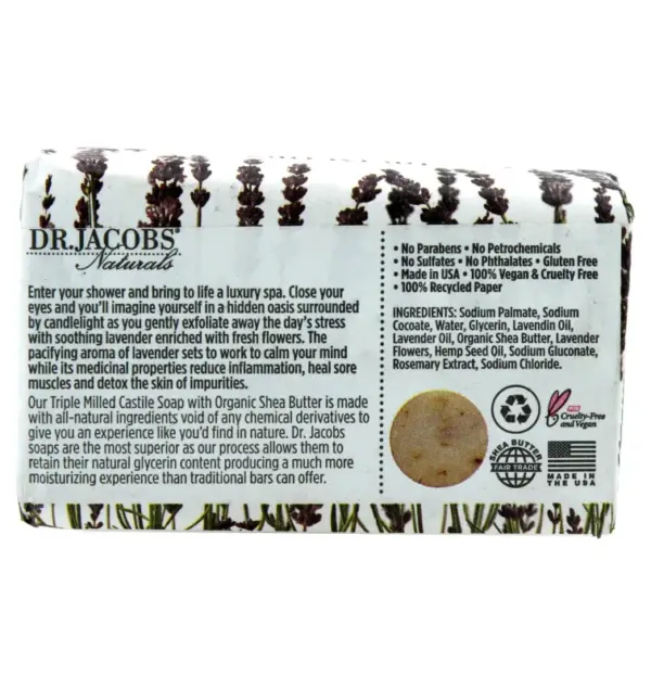 Dr. Jacobs Naturals Lavender Soap Bar for Soft Skin