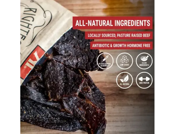 Righteous Felon Mild BBQ Beef Jerky - Smoky & Tender - Image 3