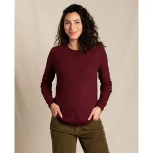 Toad&Co Womens Long Sleeve Crewneck Sweater - Foothill Pointelle Knit Top