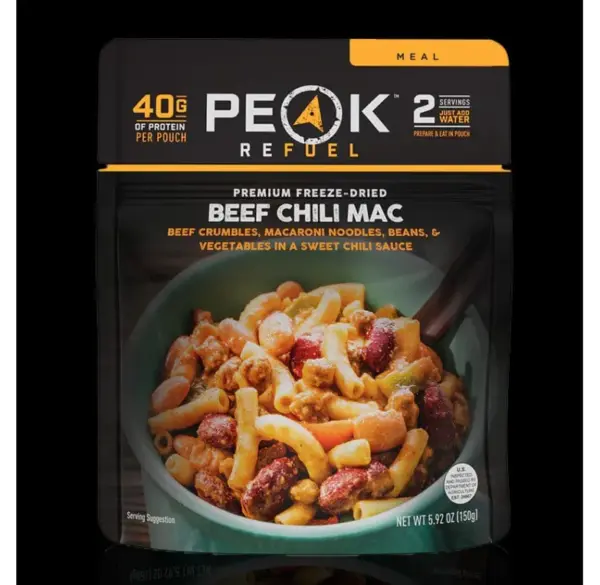 Peak Refuel High-Protein Beef Chili Mac Freeze-Dried Meal