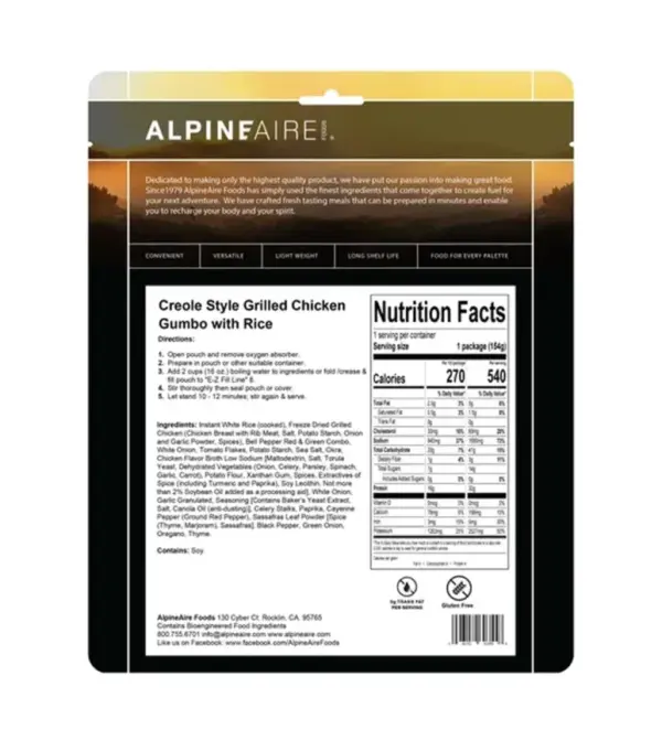 AlpineAire Beef Santa Fe Dehydrated Meal - Ready in Minutes - Image 2