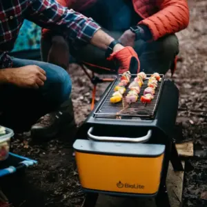 BioLite Smokeless Fire Pit: Wood/Charcoal, Bluetooth Rechargeable