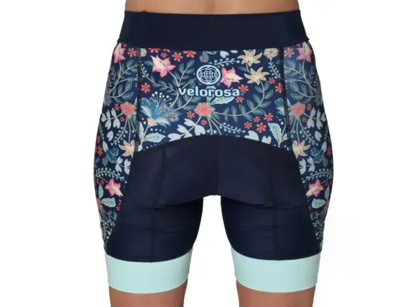 Women's Floral Bike Shorts - Velorosa Wildflower Print