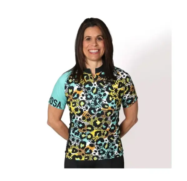 Velorosa Women's Cheetah Print Cycling Short Sleeve Shirt