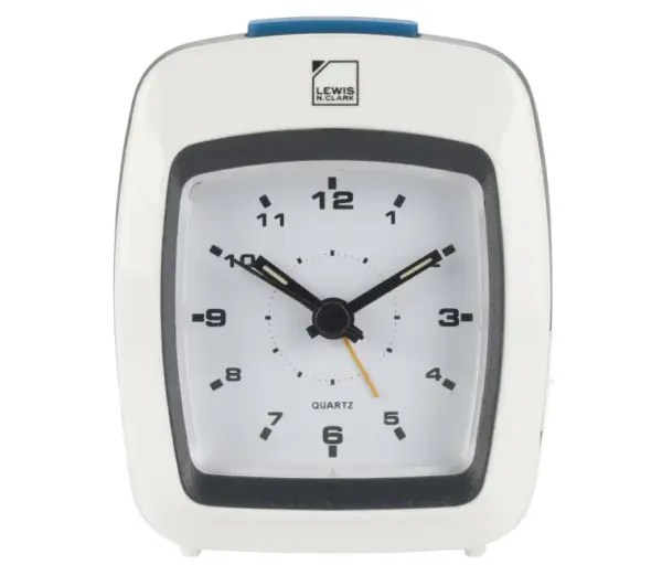 Lewis & Clark Analog Alarm Clock with Loud Alarm & Nightlight - Image 2