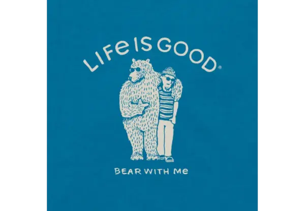 Life Is Good Men's Bear With Me Friend Crusher T-Shirt - Image 2