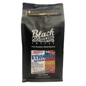 Ethiopian Yirgacheffe Natural Light Roast Coffee - Black Powder