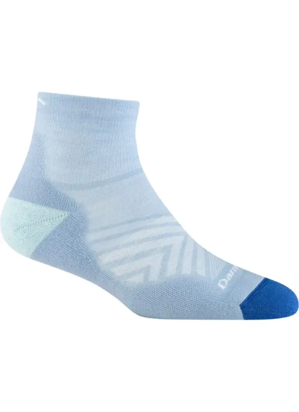 Darn Tough Womens Running Socks - Lightweight Cushioned Quarter Crew