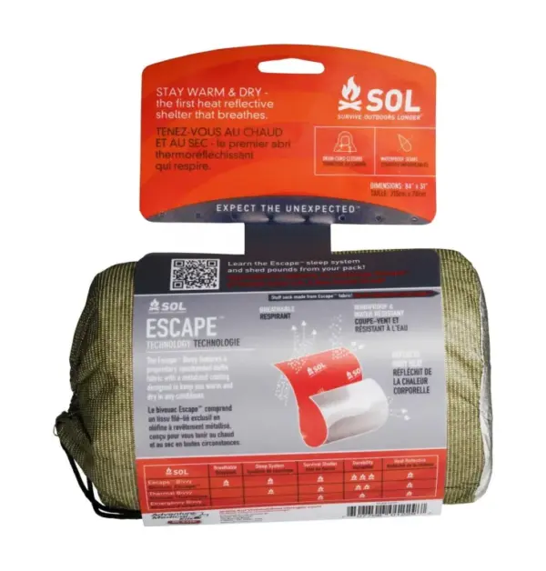 SOL Emergency Bivvy Shelter - Lightweight Survival Sleeping Bag - Image 3