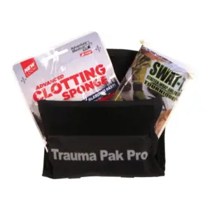 Trauma First Aid Kit with Tourniquet & QuikClot Bleeding Control