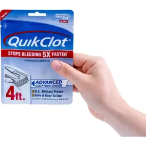 QuikClot Hemostatic Gauze 3" x 4" for Fast Bleeding Control