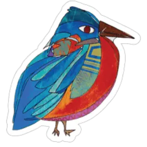 Noso Patches Eastern Blue Bird No-Sew Design by K.Homes