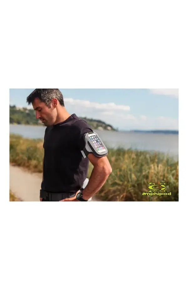 Amphipod Reflective ArmPod Running Belt with SmartView Sumo Pocket