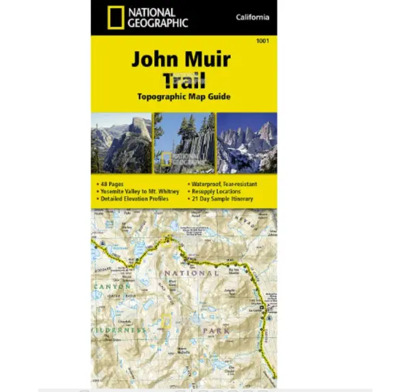 National Geographic Tahoe Rim Trail Waterproof Hiking Map - Image 2