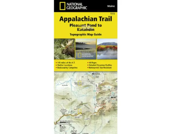 National Geographic Appalachian Trail Map: Pleasant Pond to Katahdin, Maine