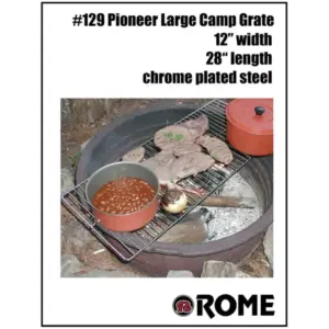 Large Camp Grate - Fire Pit Grill by Rome Pioneer