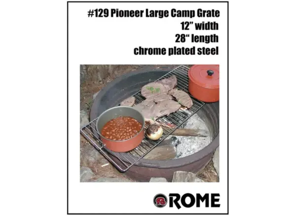 Large Camp Grate - Fire Pit Grill by Rome Pioneer