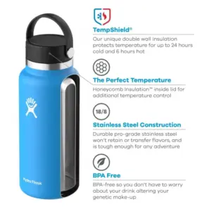 Hydro Flask 40 oz Wide Mouth Bottle w/ Flex Cap 2.0 Insulated