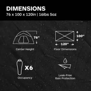 Marmot Limestone 6-Person Tent - Spacious Family Camping Shelter