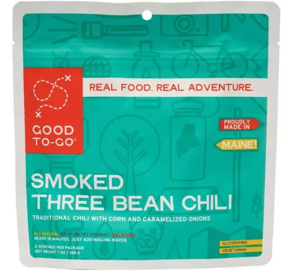 Good To-Go Dehydrated Smoked Three Bean Chili Camping Meal 2-Serving