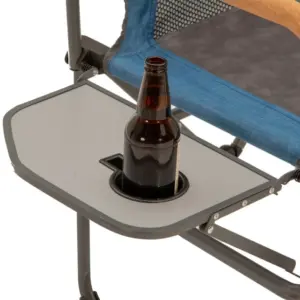 Eureka Folding Director's Chair with Side Tray & Cup Holder