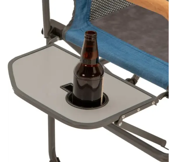 Eureka Folding Director's Chair with Side Tray & Cup Holder