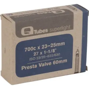 Teravail Superlight Bike Tube 700x20-28c Presta Valve 60mm