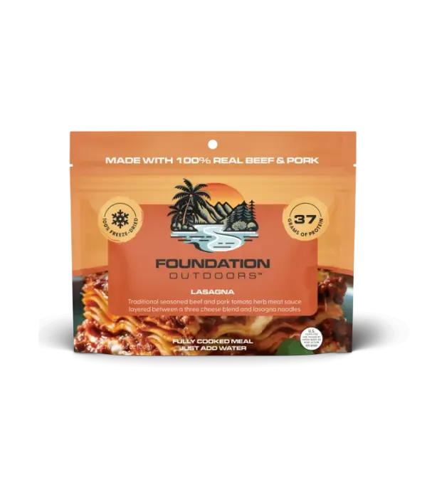 FOUNDATION Freeze-Dried Lasagna - Easy Camping Meal - Image 4