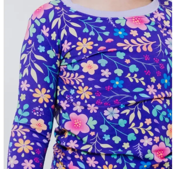 Women's Soft Floral Long Sleeve Pajamas Set - Image 3
