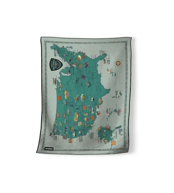 National Parks Map Blanket Towel - Nomadix - Image 3