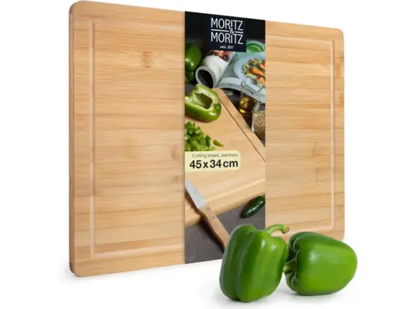 Large Bamboo Cutting Board with Serving Tray - Moritz & Moritz - Image 3