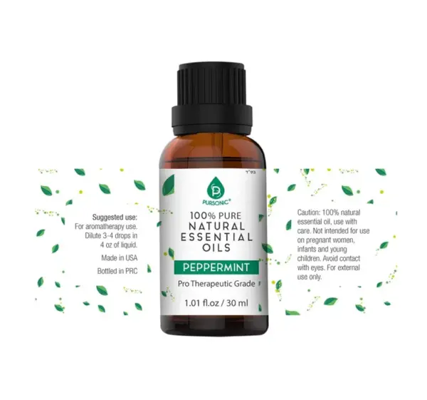Pursonic 100% Pure Peppermint Essential Oil, Natural Aromatherapy - Image 3