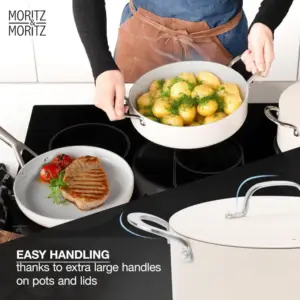 Moritz & Moritz 7-Piece Cast Aluminum Cookware Set with Lids