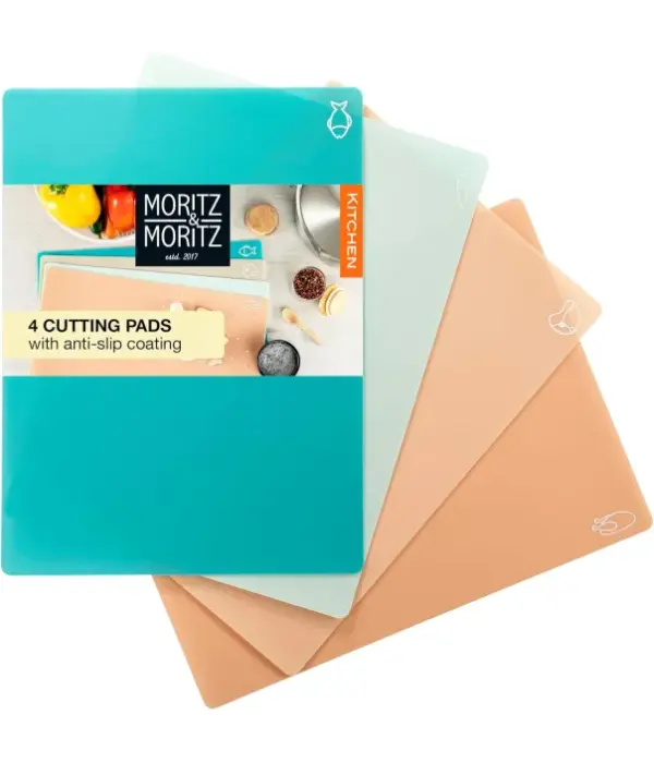 Moritz & Moritz 4-Pack Kitchen Cutting Mats, Dishwasher Safe - Image 3