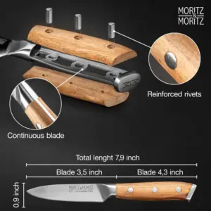 Vegetable Knife German Steel 3.5 Inch - Moritz Precision