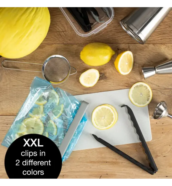 Moritz & Moritz 5-Pack Large Black Bag Clips with Clear Box - Image 3