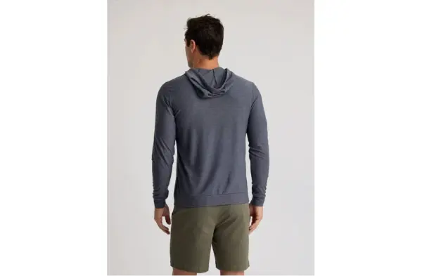 Men's Bamboo Cotton Hoodie - Soft Slub Pullover Freefly II - Image 3