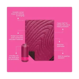 Rumpl Puffy Travel Blanket - Lightweight & Packable - Cactus Flower