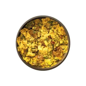 Cheesy Mushroom Egg Scramble Camping Breakfast Single Serve Meal