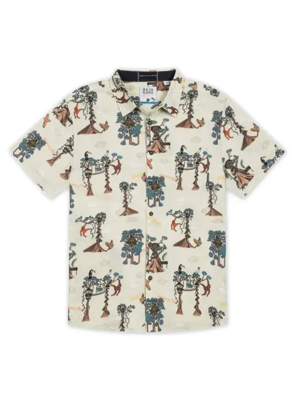 Bajallama Treehouse 7-Seas Button-Up Shirt for Men - Image 3
