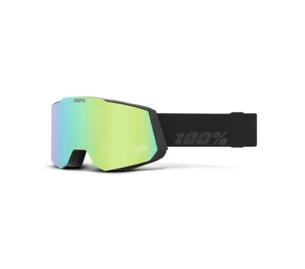 SNOWCRAFT HiPER Goggle - Black/Green Frame, Mirror Green Lens