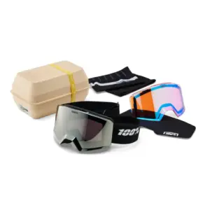 NORG HiPER Snow Goggles Black Silver Frame Mirror Silver Lens